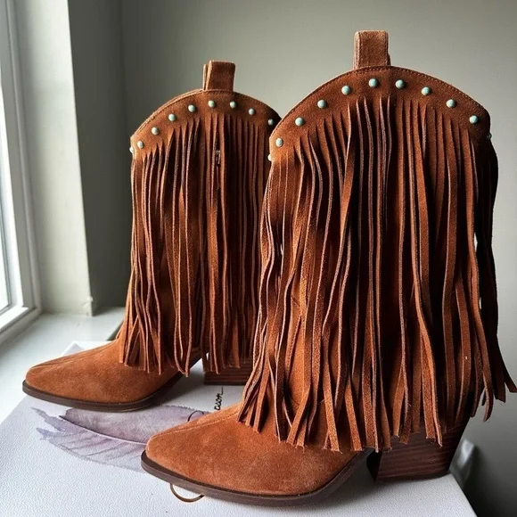 Jessica Simpson fringe western boot NIB Size 7 1/2 - Picture 4 of 10